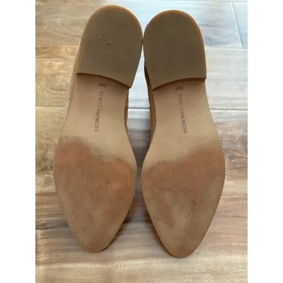 Rebecca Minkoff Jacy Chelsea Suede Ankle Boots Butterscotch Tan Camel- Size 8.5M - Picture 11 of 11